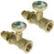 2 x High Low Gas Pressure Gauge Level Indicators Propane for LPG Bottle UK，With dust cover