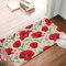 SPUNKER Fußmatte, 43,2 x 76,2 cm, rote Mohnblumen, Willkommens-Fußmatte, dekorative Bodenmatte, rutschfeste Rückseite und starke Wasseraufnahme, für Innen- und Außenbereich, Eingangsdekoration