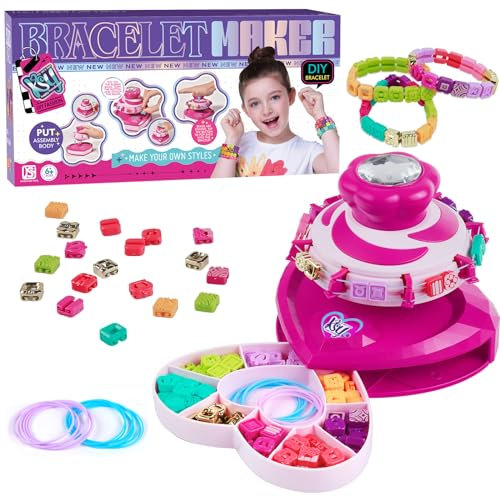 Cmiolacuna Armbänder Selber Machen,Schmuck Basteln Mädchen, Bastelset Kinder ab 6 Jahre, Freundschaftsarmbänder Selber Machen, Mädchen Geschenke 5 6 7 8 9 10 11 12 Jahre