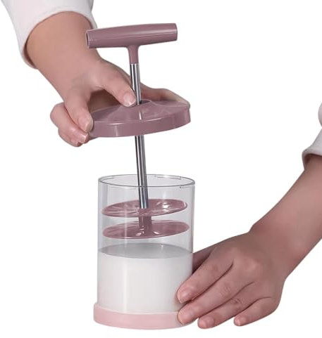 Manual Whipping Cream Dispenser, Handheld Whipped Cream Dispenser, Stainless Steel Baking Tools, Ergonomic Comfort Grip Dispenser for Kitchen for Salad Drinks