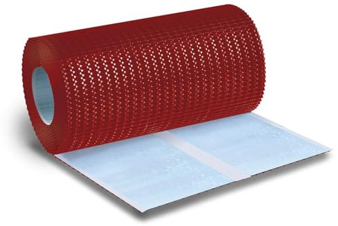 HAUSA Kaminanschlussband 3D rot (RAL 3011) Wandanschlussband FLEXFORM 300mmx5m Dachabdichtung selbstklebend Anschlussband Kaminanschluss Kaminband Dach Wand Gaube Schornstein Butylband