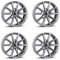4x Borbet Felgen Alufelgen LX18 8x18 ET40 5x112 grey glossy kompatibel mit Ford Galaxy Transit