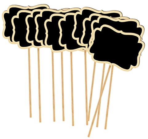 HAPINARY Lot de 20 mini-tableaux noirs pour décoration de jardin étiquettes pour plantes marqueurs pour tableau noir pour décoration de fêtes décoration de Noël