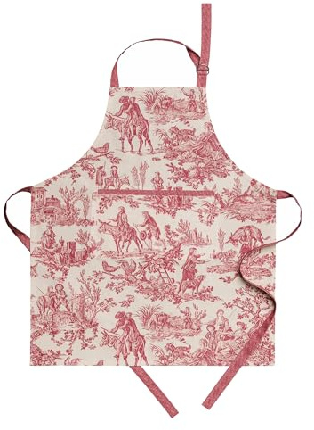 Maison d'Hermine Schürze, 100% Baumwolle (70 cm x 85 cm) | Verstellbarer Nackenriemen, Clothapron mit Mitteltasche und langen Bändern für Damen, Herren