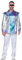CREATIV DISCOUNT NEU Herren-Kostüm Space-Jacke, metallic-silber-irisierend, Gr. L