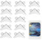 Lot de 12 supports d'angle pour miroir - Kit de fixation d'angle pour miroir - Supports de fixation d'angle - Coins de protection pour cadre photo en métal - Pour salle de sport à domicile, salle de
