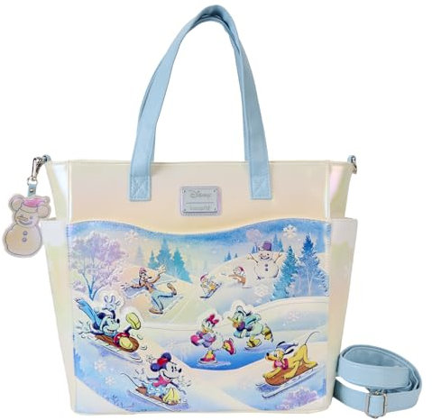 Loungefly Disney Mickey and Friends Winter Wonderland SCE Convertible Tote