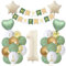 Luftballon 1. Geburtstag Junge Creme Grün Erste Kindergeburtstag Geburtstagsdeko 1 jahr Mädchen Junge Happy Birthday 1 jahre