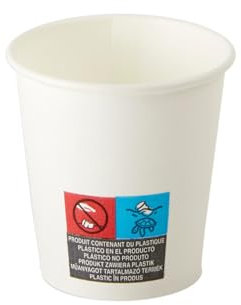 Nupik deSter x Vasos de Cartón Blancos 120ml (4oz) - Pack 50 | Desechables y Reciclables | Para Café, Degustaciones y Bebidas Frías o Calientes | Apto para Hostelería, Catering, Máquinas Expendedora