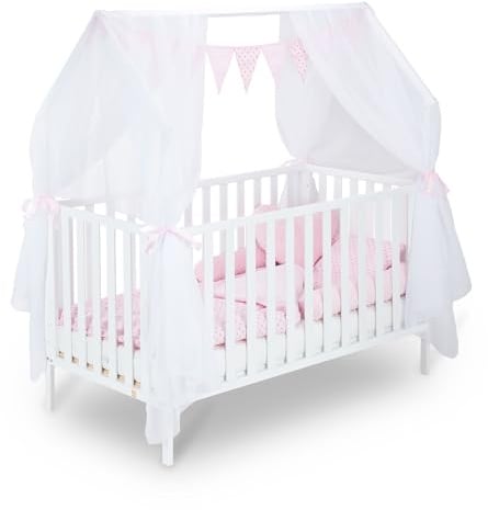 FabiMax Kinderbett Hausbett Schlafmütze, 70x140 cm, Komplettset (Matratze Comfort, Komplettset Rosa Sterne)