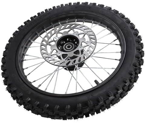CFTGIW 14 Zoll Dirt Bike Frontradbaugruppe 60/100 2,5 14 Reifen Innenrohr 12 -mm -Randachse mit Bremsrotor für 125 140 150 160 Ml Offroad -Motorräder