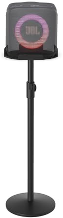 Neeotyy Speaker Stand for JBL PartyBox Encore Essential - Adjustable up to 36, Anti-Vibration Base with Safety Fence, Secure & Portable, Fits JBL Encore Essential