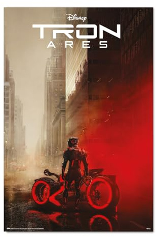 Grupo Erik Disney Tron Ares Poster Kunstdruck Merch | Poster Deko Wohnzimmer oder Deko Schlafzimmer - Deko Zimmer - Größe 61 x 91 - Offizieller Disney Fanartikel