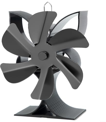 Sandyseptember Silent 6 Blade Stove Fan With Automatic Temperature Control For Safe Use