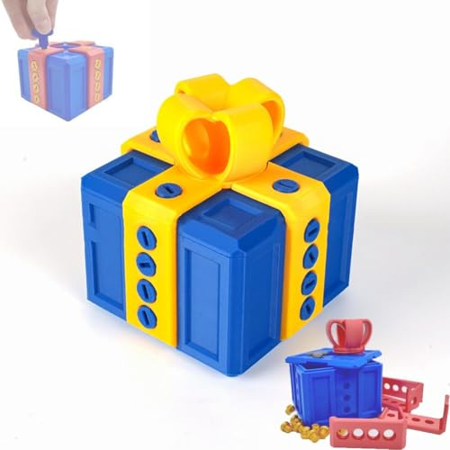 Ärgerliche Geschenkbox Mit Drehaufbewahrung, Schraubpuzzlebox, Weihnachtsdekoration for Den Aprilscherz, Lustige Und Ansprechende Geschenke, DIY-Puzzlegeschenke(A)