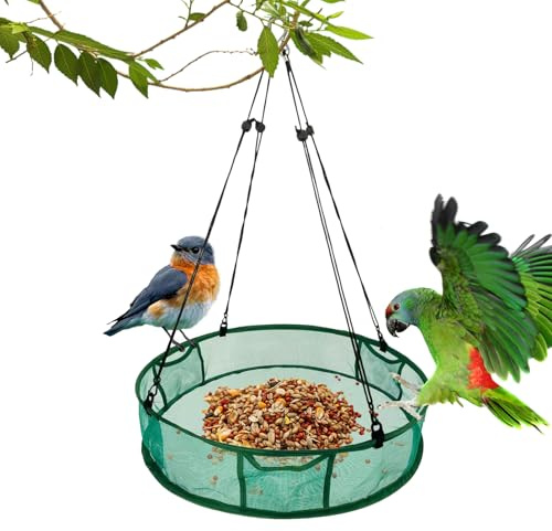 Vogelfeeder | mit 3 Taschen, wetterfest, verstellbar, Outdoor, groß für Hummingbird, Chickadee, Finch, Garten, Hof, Terrasse, Pathway, Balcony