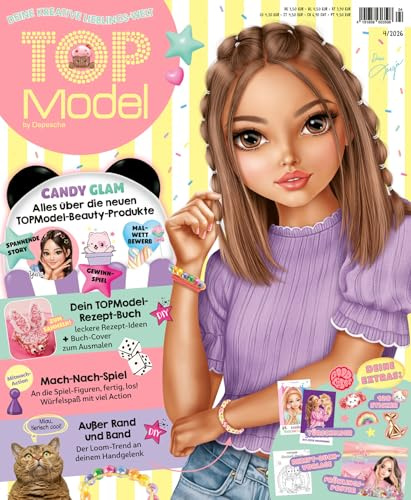 TOPModel Magazin 4/2026 April-Ausgabe mit bunten Stickern, Türschildern & Postern