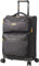 Lucas Designer Luggage Carry On Collection – Erweiterbarer 50,8 cm Koffer – Langlebige, kleine, ultraleichte Tasche mit 4 Rollen, Schwarz, 50,80 cm