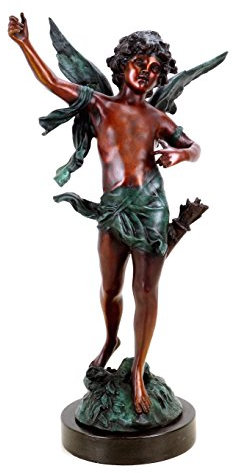 Kunst & Ambiente - Mythologische Bronze Figur - Limitierte Amor Skulptur - Engel - Gott der Liebe - Auguste Moreau - Statue online kaufen - Liebesgott - Wohndeko für Innen
