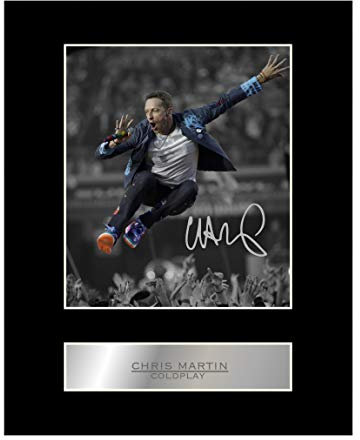 Iconic Pics - Chris Martin signiertes Foto, Coldplay #1, Musik, signiert, Geschenk, Wandbild - Kunstdruck, Wohnzimmer