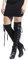 Gothicana by EMP Damen schwarze Beinstulpen mit Schnürung L-XL
