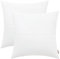 BRAWARM Kunstleder-Kissenbezüge, 55,9 x 55,9 cm, weiße Leder-Kissenbezüge, handgenäht, dekorative Dekokissen für Couch, Sofa, Bett, Wohnzimmer, Zuhause, Garten, 2 Stück