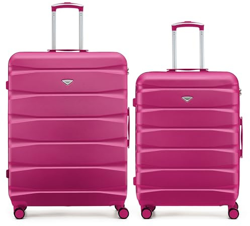 Flight Knight ABS Leichtgewicht Reisekoffer Koffer 3 Groben Kompatibel Mit Air Berlin, Lufthansa, Eurowings, easyJet, Ryanair Und Viele Mehr! Handgepack & Grober Koffer Mit 4 Rollen.