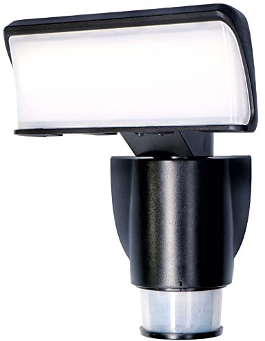 Proventa LED-Strahler, autom. Bewegungsverfolgung 180° Schwenkbereich 270°, Bewegungsmelder 4000 K, 18W 1200 Lm IP44 schwarz