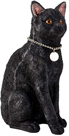 Schwarze Katze Figur H 40 cm Gartenfigur