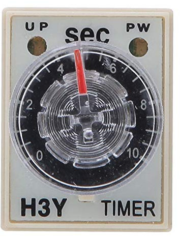Relé temporizado ajustable, H3Y-2 Temporizador eléctrico 0-10s Módulo relé temporizado de 8 pines para electrodomésticos (220VAC)