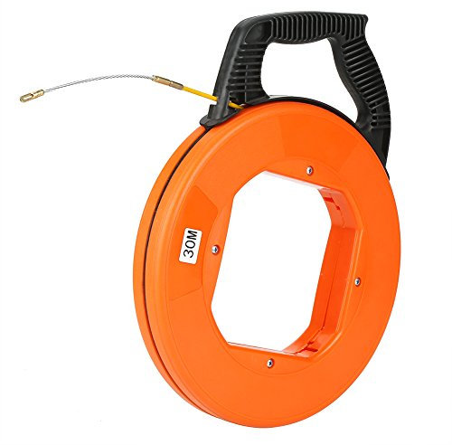 Seller Zum Kabel Ziehen, Fiberglas-Fischband 30 m nichtleitendes Fiberglas-Fischband im Spulendraht-Zugwerkzeug Elektrischer Kabelzieher