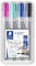 STAEDTLER flipchart Marker Lumocolor, farbintensive, schnelltrocknende, geruchsarme Tinte, schlägt nicht durch Papier durch, 4 flipchart Marker in aufstellbarer STAEDTLER Box, 356 WP4-1