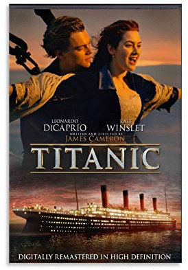 FDKJ Titanic Filmposter, dekoratives Gemälde, Leinwand, Wandkunst, Wohnzimmer, Poster, Schlafzimmer, Malerei, 20 x 30 cm