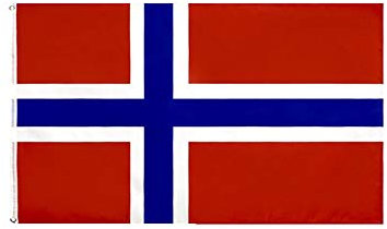 Stormflag Norwegen Flagge 90x150cm Fahne/Flagge Norwegen NEU 3x5ft Polyester 90g mit Ösen mit Doppelnadel genäht.