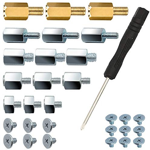 Kit de tornillos de montaje PCIe NVMe M.2 SSD para placas base Asus Gigabyte ASRock Msi, 30 piezas