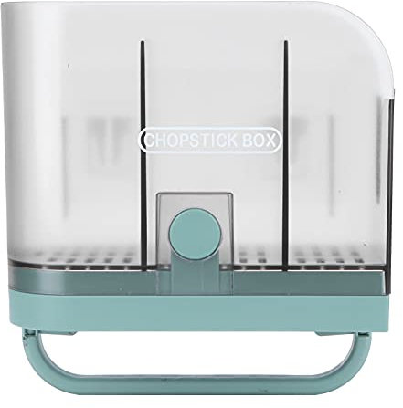 Tissting Escurridor de Cubiertos, Soporte para Utensilios con 3 Compartimentos, Bandeja de Agua Extraíble, Material ABS, Organizador de Almacenamiento para Palillos, Cucharas, Tenedores, para Cocina