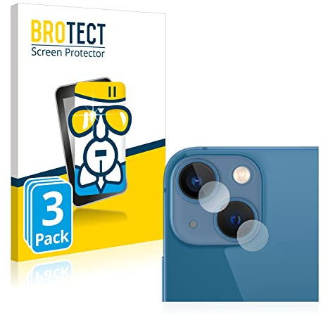 BROTECT Protector Pantalla Cristal para Apple iPhone 13 mini (SÓLO Cámara) Protector Vidrio (3 Unidades) - [Dureza 9H, Anti-Arañazos]