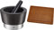 Zwilling Spices Mörser mit Stößel, Ø 11 cm, Granit, Schwarz & 30772100 Schneidbrett, Bambus, mittel 36 X 25.5 X 3 cm