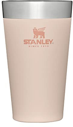 STANLEY Adventure - Vaso de cerveza apilable, vaso de cerveza de acero inoxidable de doble pared resistente de 16 onzas (piedra caliza)