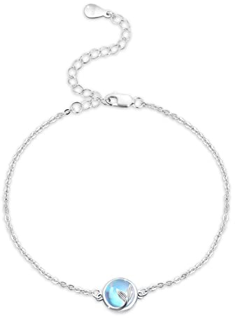 JFASHOP Mondstein Armband Damen/Koala Armband 925 Sterling Silber Keltische Knoten Armband Verstellbarer Regenbogen Mondstein Armkette Mädchen Keltischer Knoten Schmuck für Kinder Freundin Muttertags
