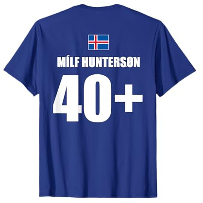Milf Hunterson 69 Sauftrikot Island Name Fußball Partyurlaub T-Shirt