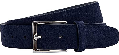 Hackett London Herren Suede Feather Edge Belt, Navy, 32