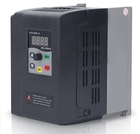 Convertidor Monofásico a Trifásico, Soporte de Variador de Frecuencia Variable Monofásico 220-240 V Ca Entrada Y Salida Trifásico 0-240 V Ca(3KW 7.5A)