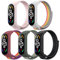 5 Pièces Bracelets Nylon Compatible avec Xiaomi Mi Band 7 / Xiaomi Mi Band 6 / Xiaomi Mi Band 5 / Amazfit Band 5, Bracelet Tissu de Remplacement pour Montre Mi Band 7 et Mi Band 6 et Mi Band 5
