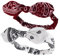 WLLHYF Lot de 2 bandeaux pour cheveux avec nœud papillon et nœud épais Extensible Style vintage des années 90 Accessoire pour perruque Tenue occidentale Tissu tendance pour femme