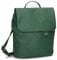 Zwei Damen City-Rucksack Mademoiselle.M MR8 4 Liter klassisch-eleganter Damenrucksack, Magnet-Verschlussklappe, Hauptfach mit Reißverschluss, gepolstertes Trennfach, Rückenpolsterung (moos)