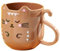 Tazza da gatto Kawaii per ragazzi e ragazze 360ml - Tazza in plastica dura e resistente per neonati o bambini piccoli 11,5x8,5x9cm - Bicchiere a forma di gatto per tutte le età marrone