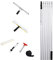 MQZHUK Teleskop Fensterreiniger Profi Set mit Gummilippe 1.4m/2.4m/3.4m/4.4m/5m/6m Fensterwischer-Reiniger Verstellbarer Aluminiumstange Fensterwischer Microfaser für hohe Fenster (6m)