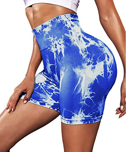 Merlvida Damen Scrunch Butt Sport Shorts Seamless Gym Leggings High Waist Kurz Hose Push Up Sporthose Blickdicht Radlerhose für Biker Yoga Fitness Workout
