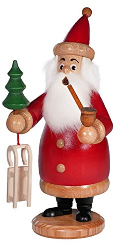 Drechselwerkstatt Uhlig Räuchermann Weihnachtsmann rot - Holz - ca. 20 cm